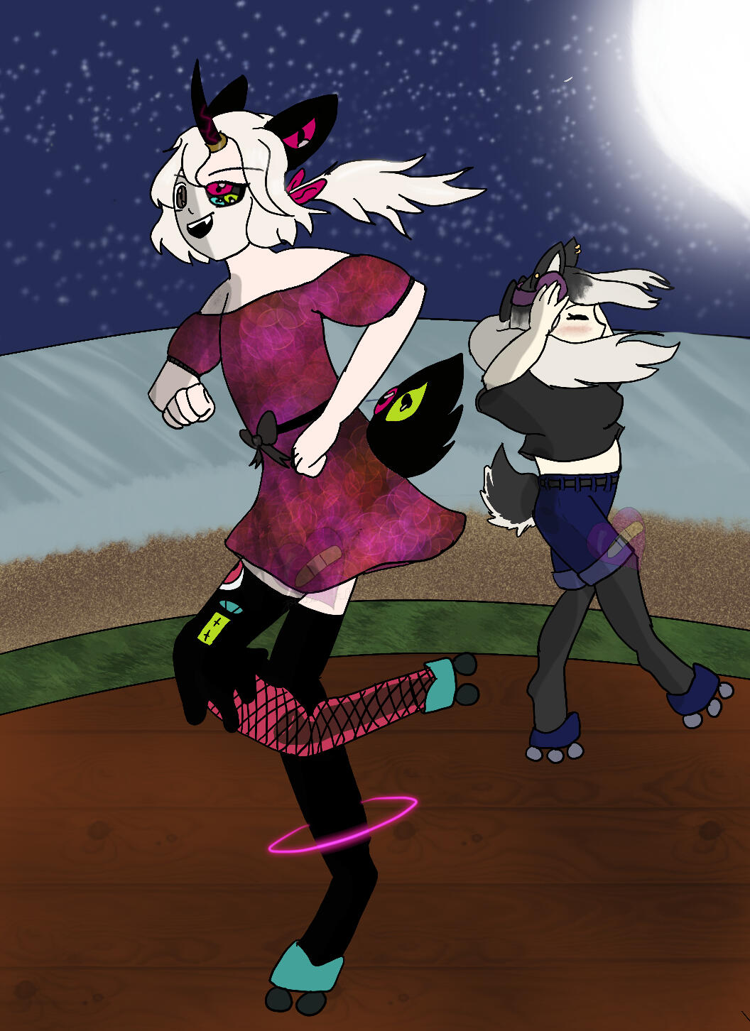 detailed/shaded, detailed background ; characters (c) puresilverAg, species (c) pajuxiart